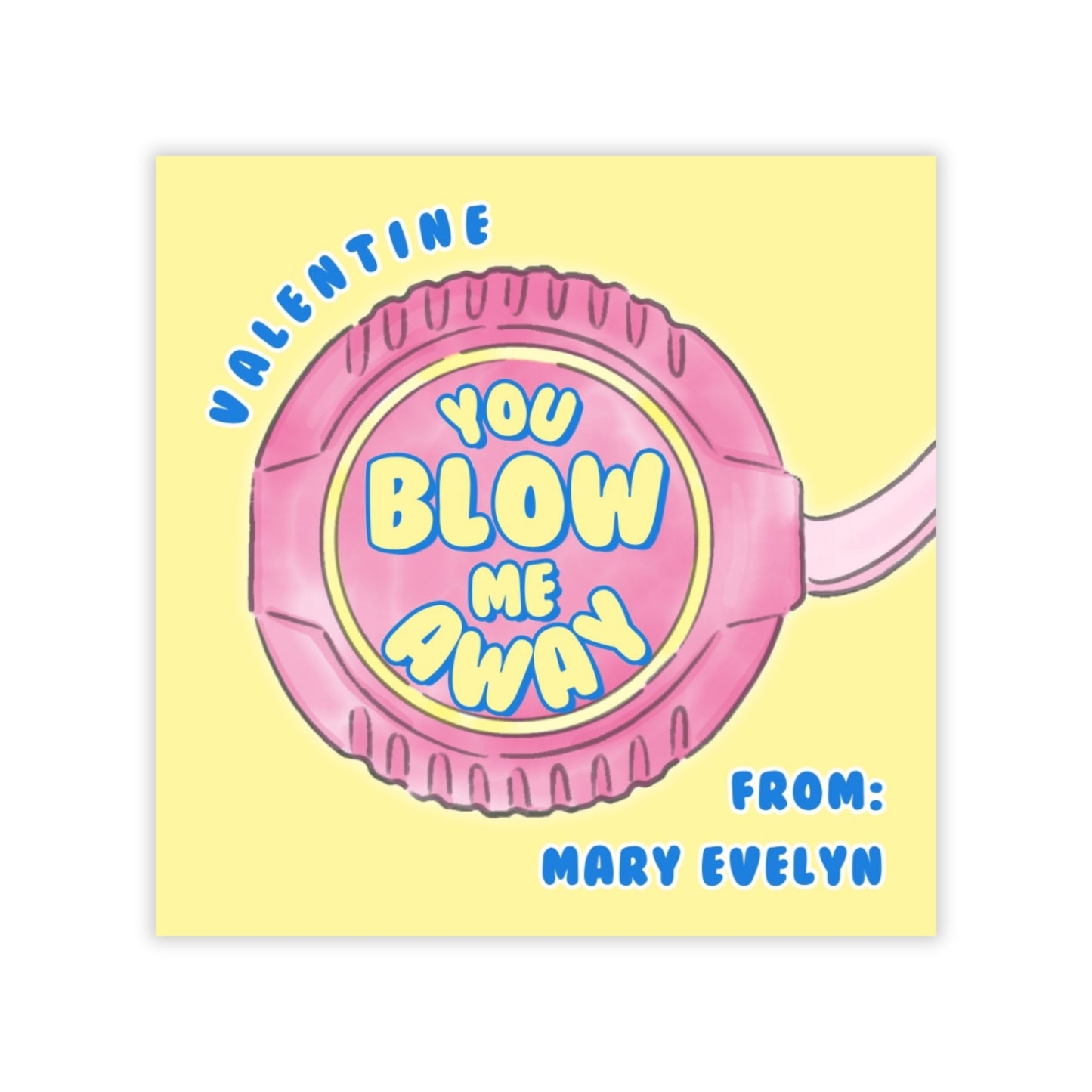 Bubble Gum Tape Valentine