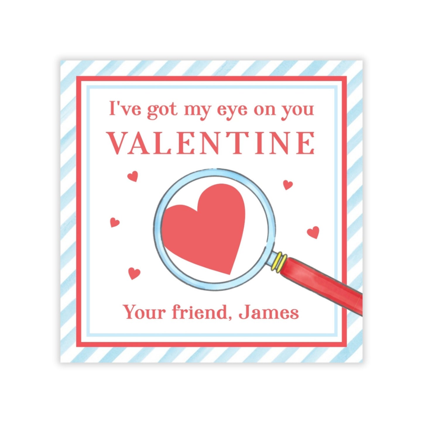 Magnifying Glass Valentine (Blue)