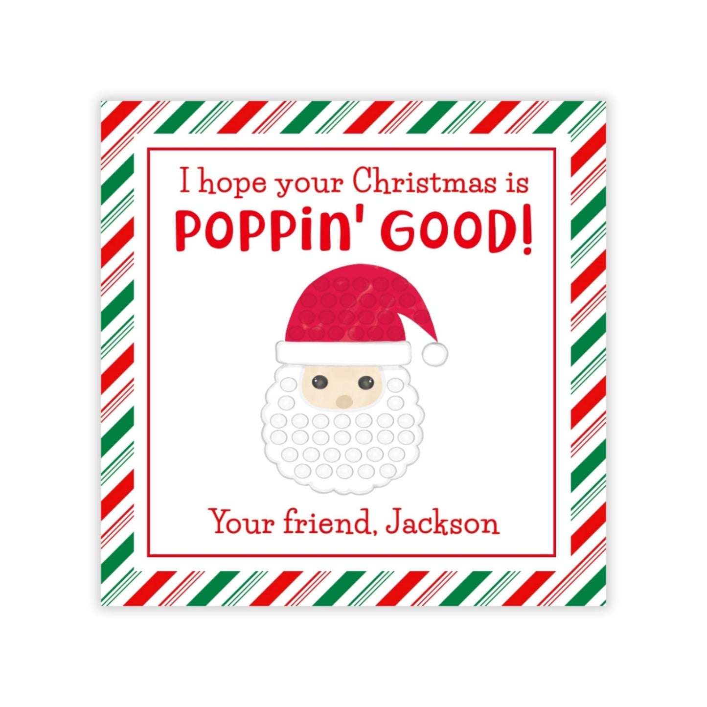 Holiday Gift Tags or Stickers for Kids - Pop It