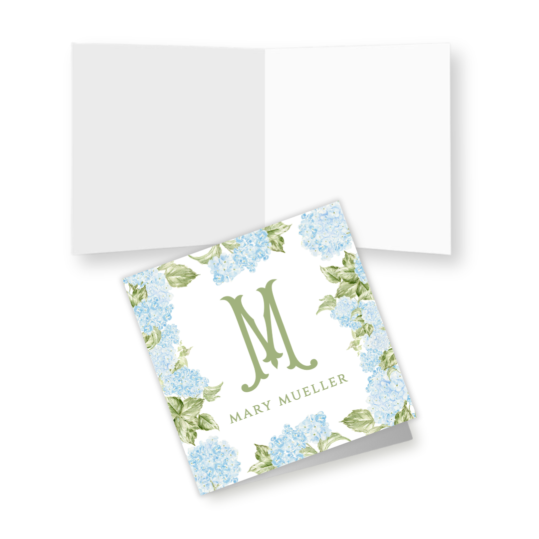 Holly's Hydrangeas Personalized Folded Gift Tags with Envelopes