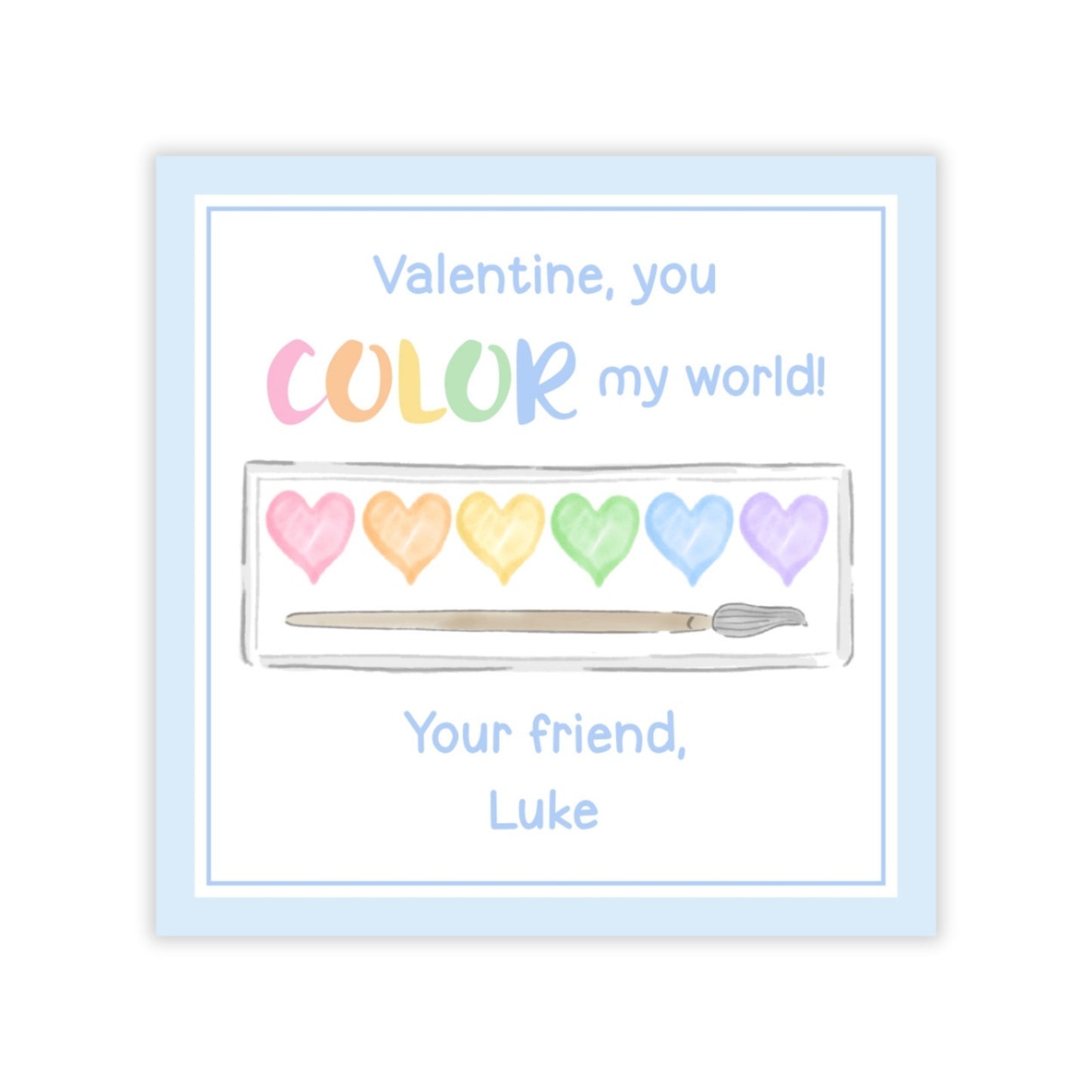Paint Palette Valentine (Blue)