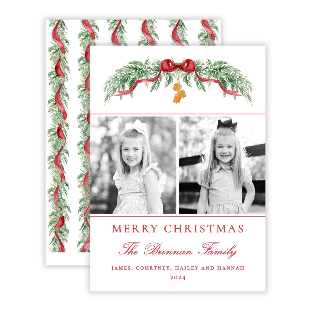 Christmas Photo Card - Traditional Glam (2 Photos)