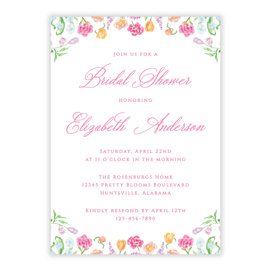 Genevieve's Garden Bridal Shower Invitations