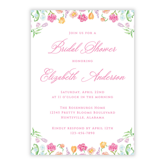 Genevieve's Garden Bridal Shower Invitations