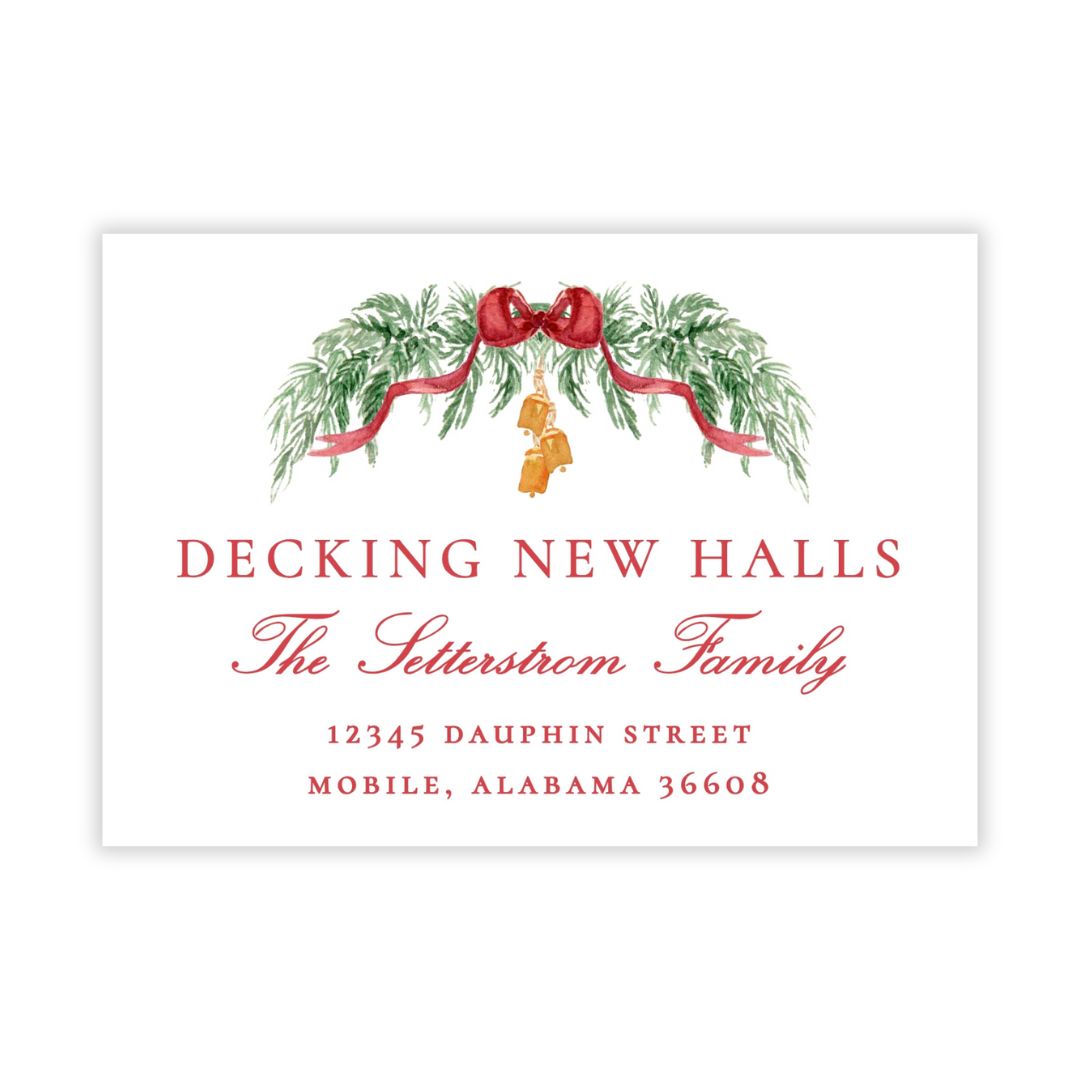 Christmas New Address Enclosure Cards - Traditional Glam