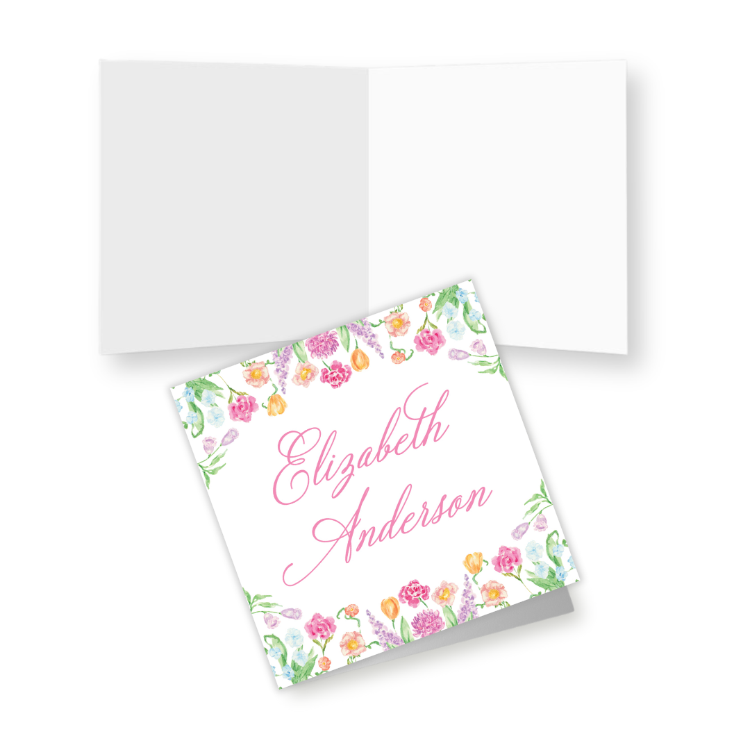 Genevieve's Garden Personalized Folded Gift Tags with Envelopes