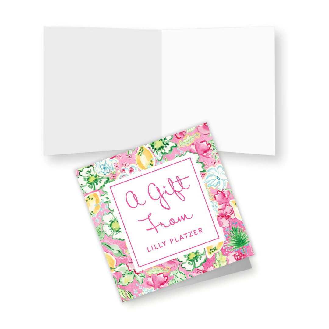 Lilly's Lemons Personalized Folded Gift Tags with Envelopes