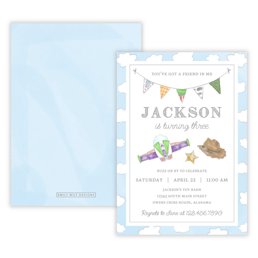 Toy Birthday Party Invitations - Boy