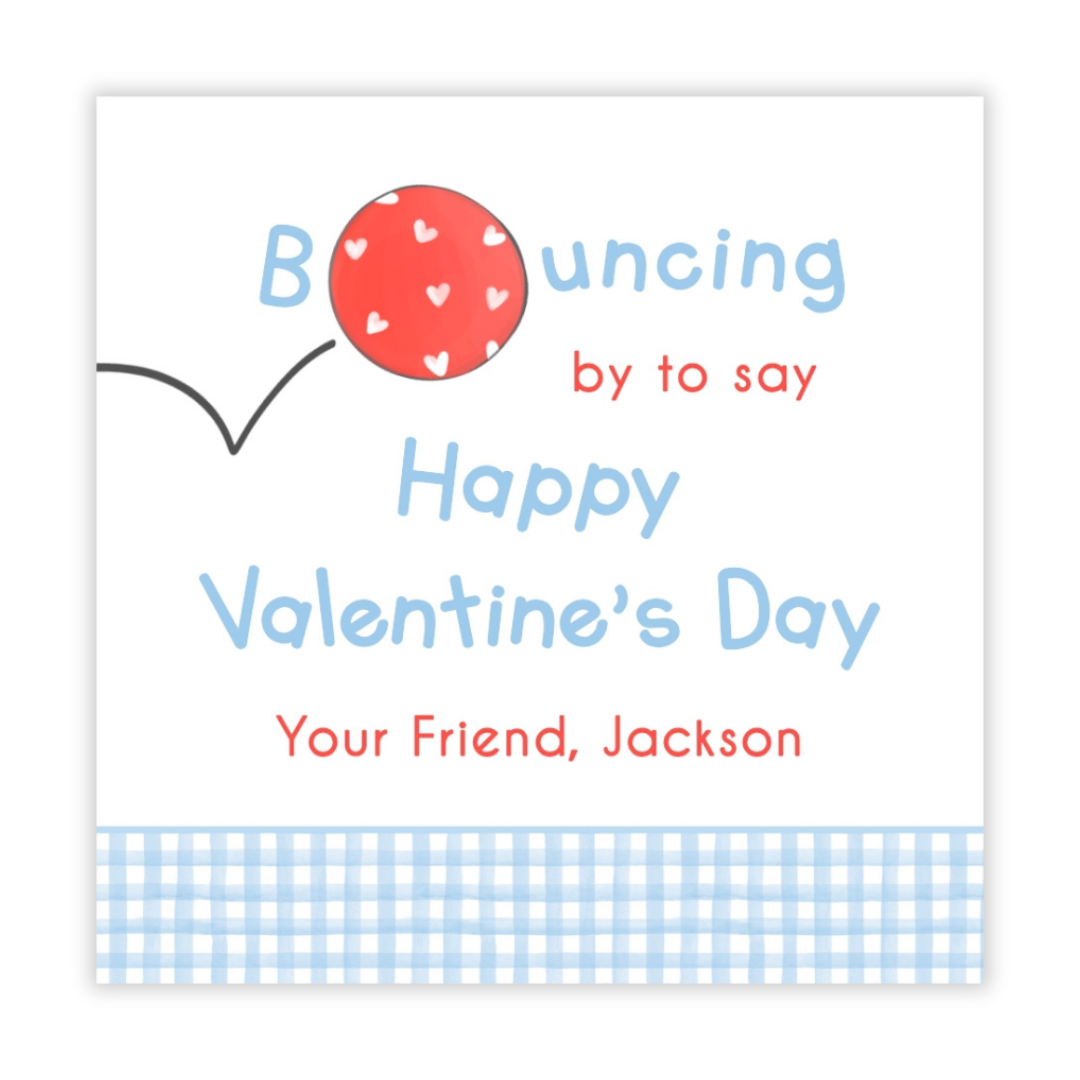 Bouncy Ball Valentine (Blue)