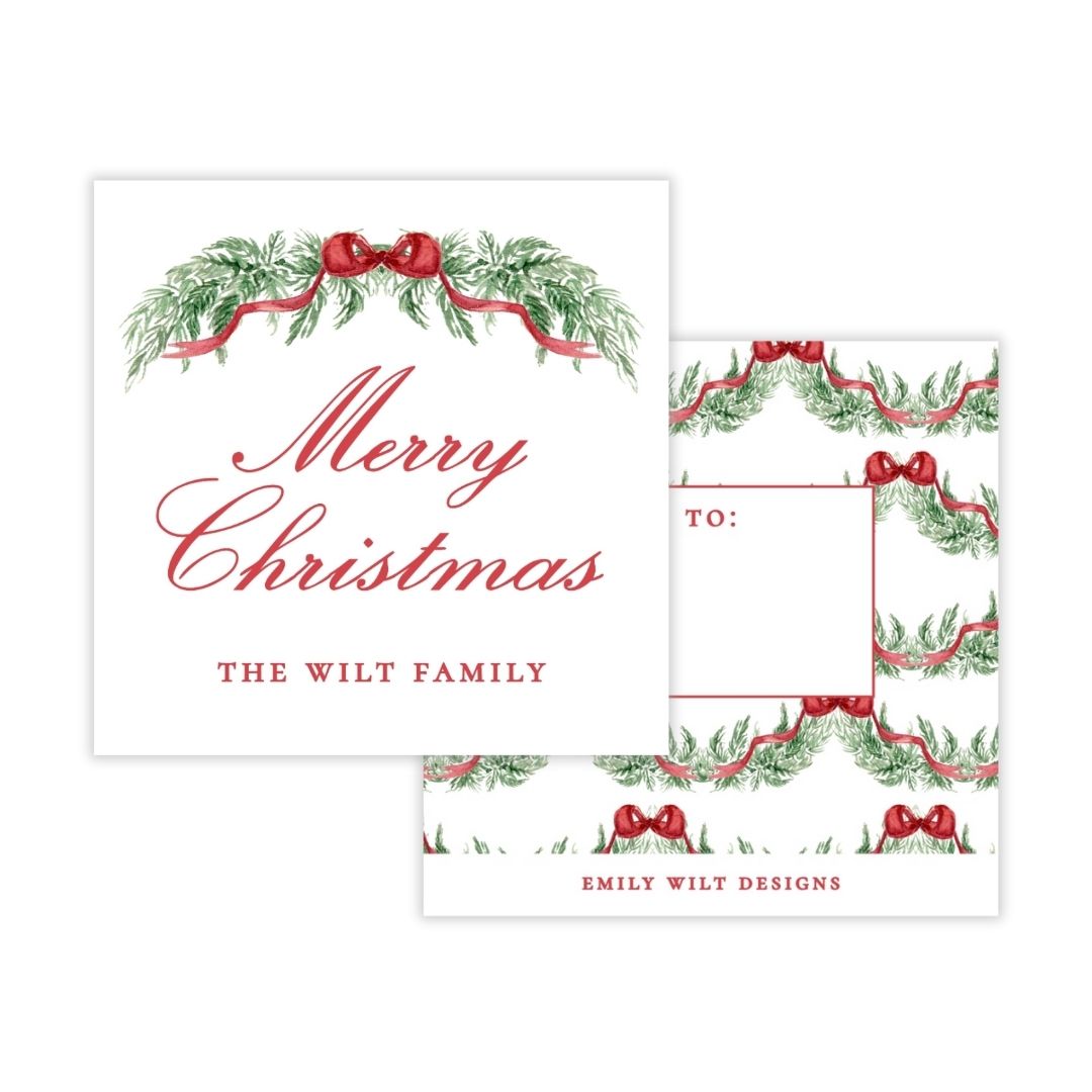 Holiday Gift Tags or Stickers - Traditional Glam, Swag