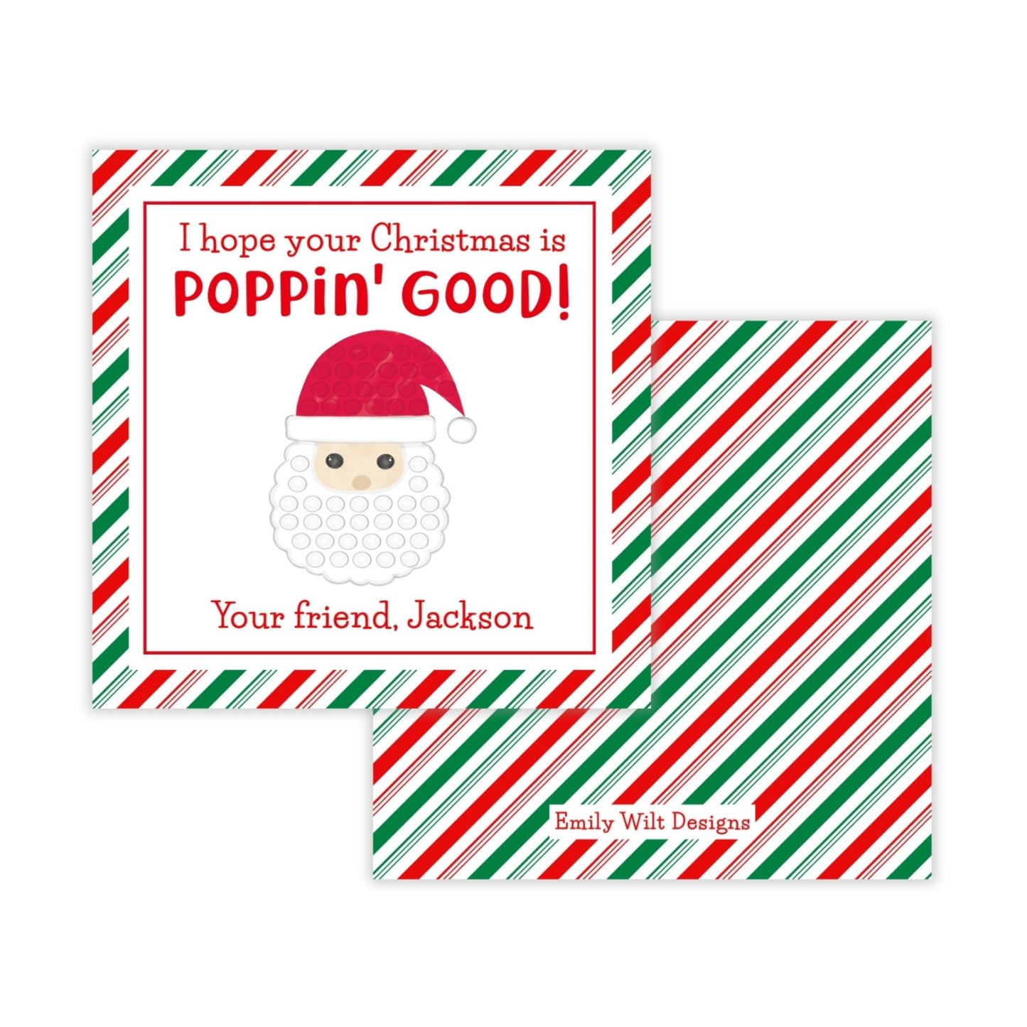 Holiday Gift Tags or Stickers for Kids - Pop It