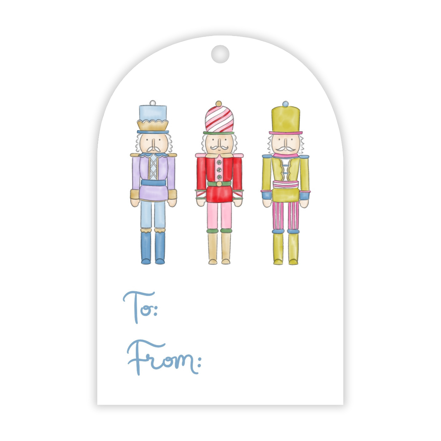 Holiday Gift Tags - Festive Nutcrackers - Arch Hang Tags