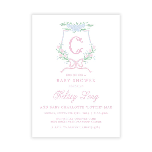 Campbell Crest Baby Shower Invitations
