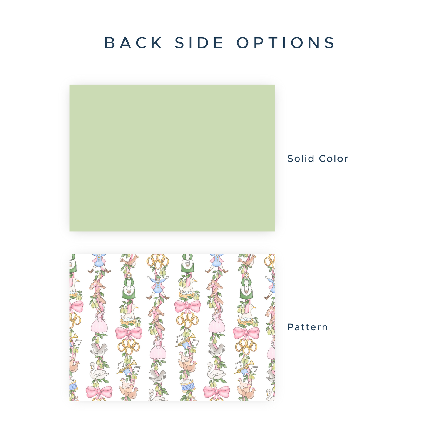 Christmas New Address Enclosure Cards - Twelve Days of Christmas Pastel