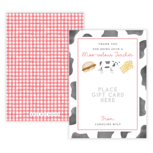 PRINTABLE Teacher Gift Card Holder - Fast Food