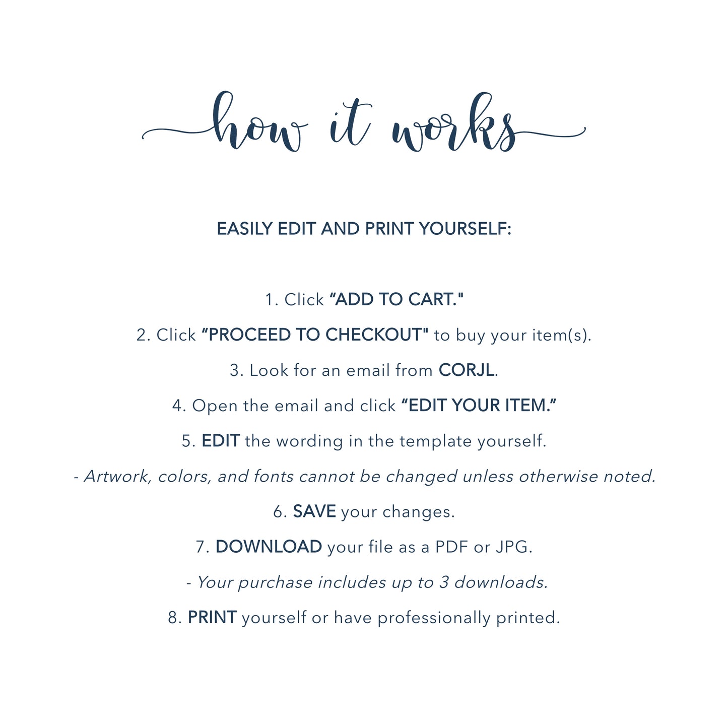 the instructions for how to print a poster