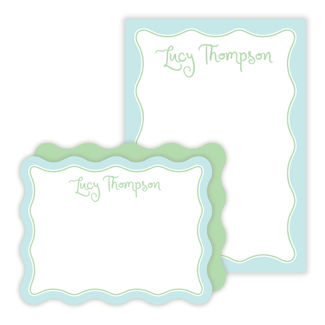 Wavy Personalized Stationery Gift Set (Custom Bundle)