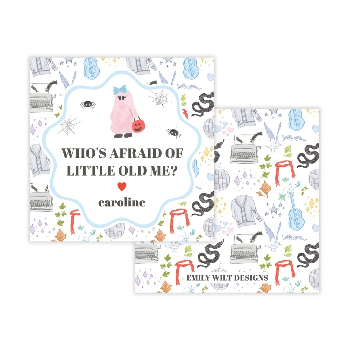 Kids Halloween Tags or Stickers - Little Old Me