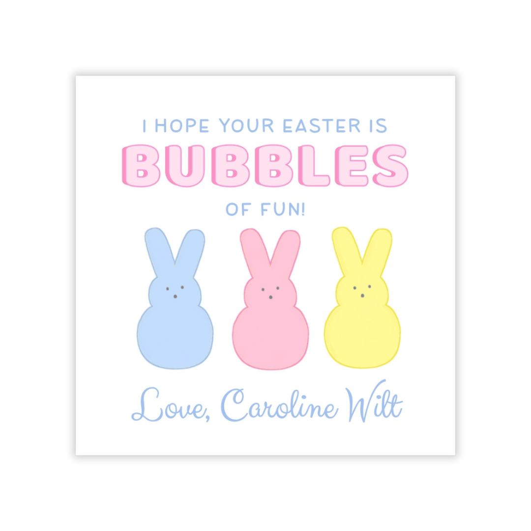 Bubbles Easter Gift Tags for Kids