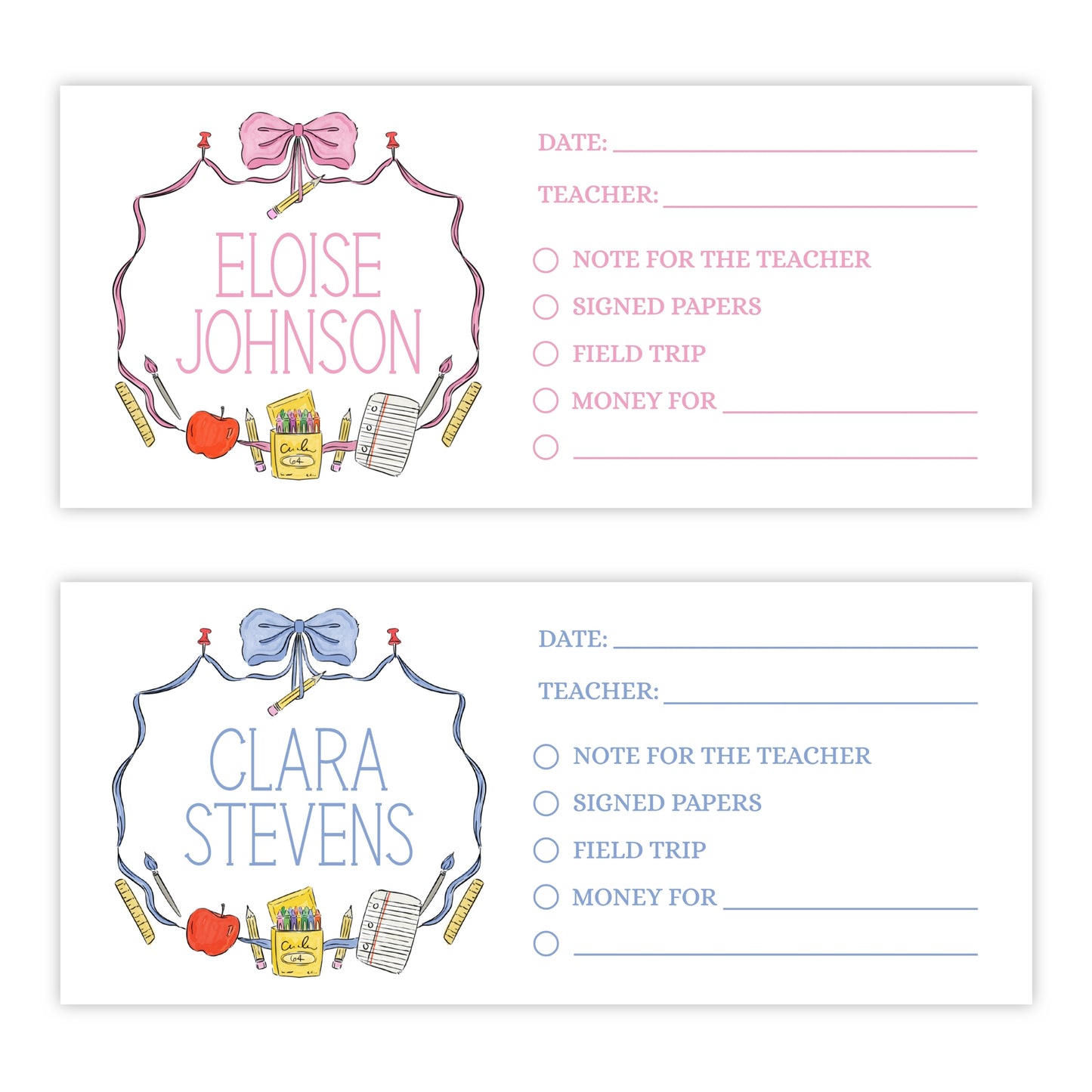 School Money Communication Envelopes - School Crest (Set of 20)