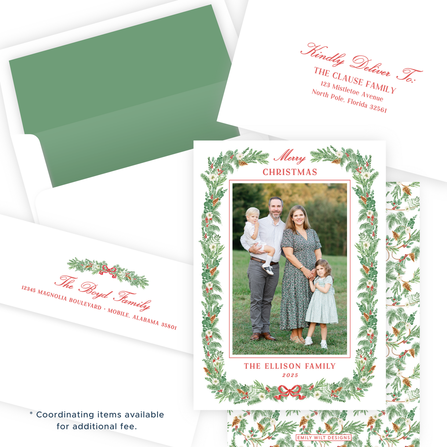Christmas Photo Card - Magnolia Pines - Portrait