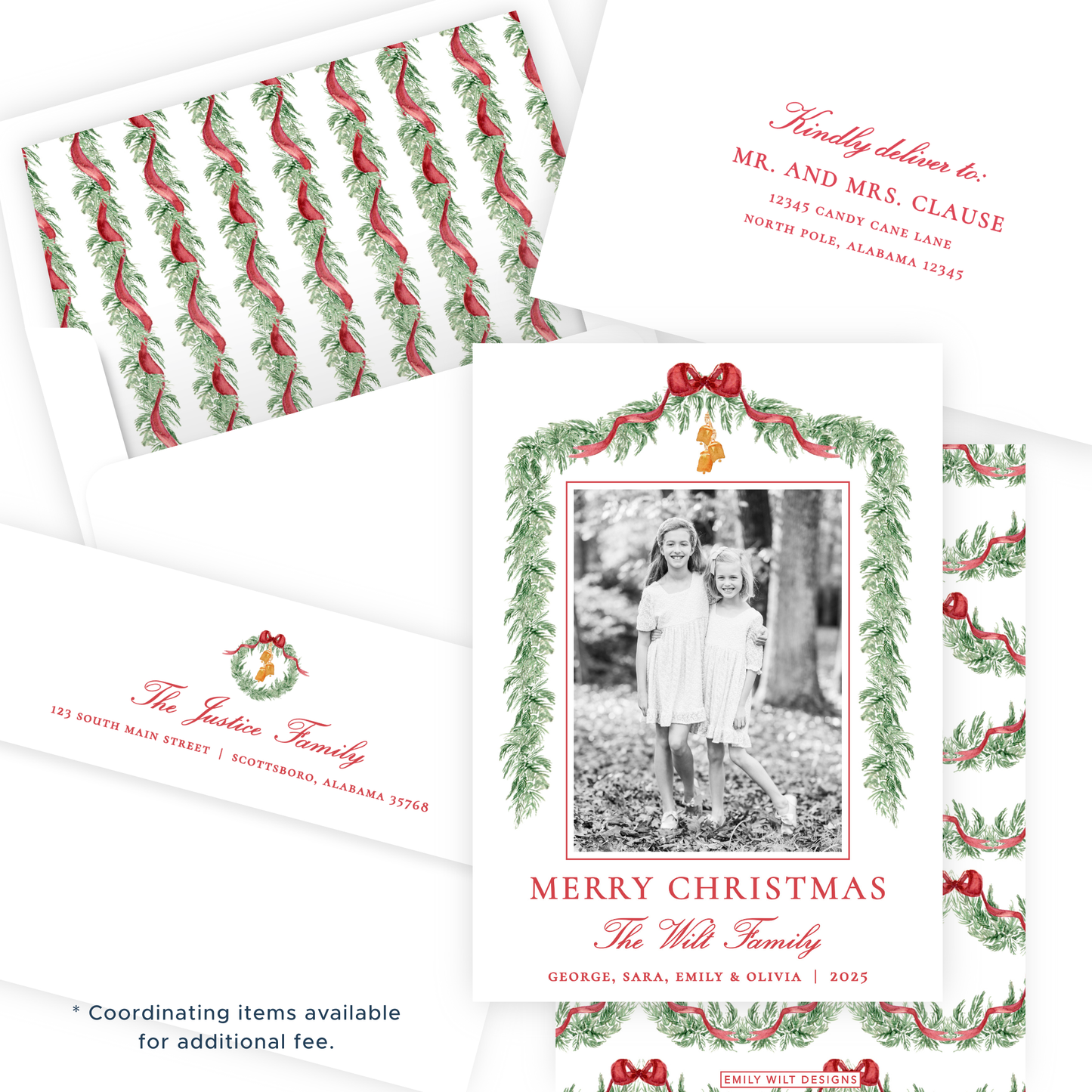 Christmas Address Labels - Traditional Glam (Garland)