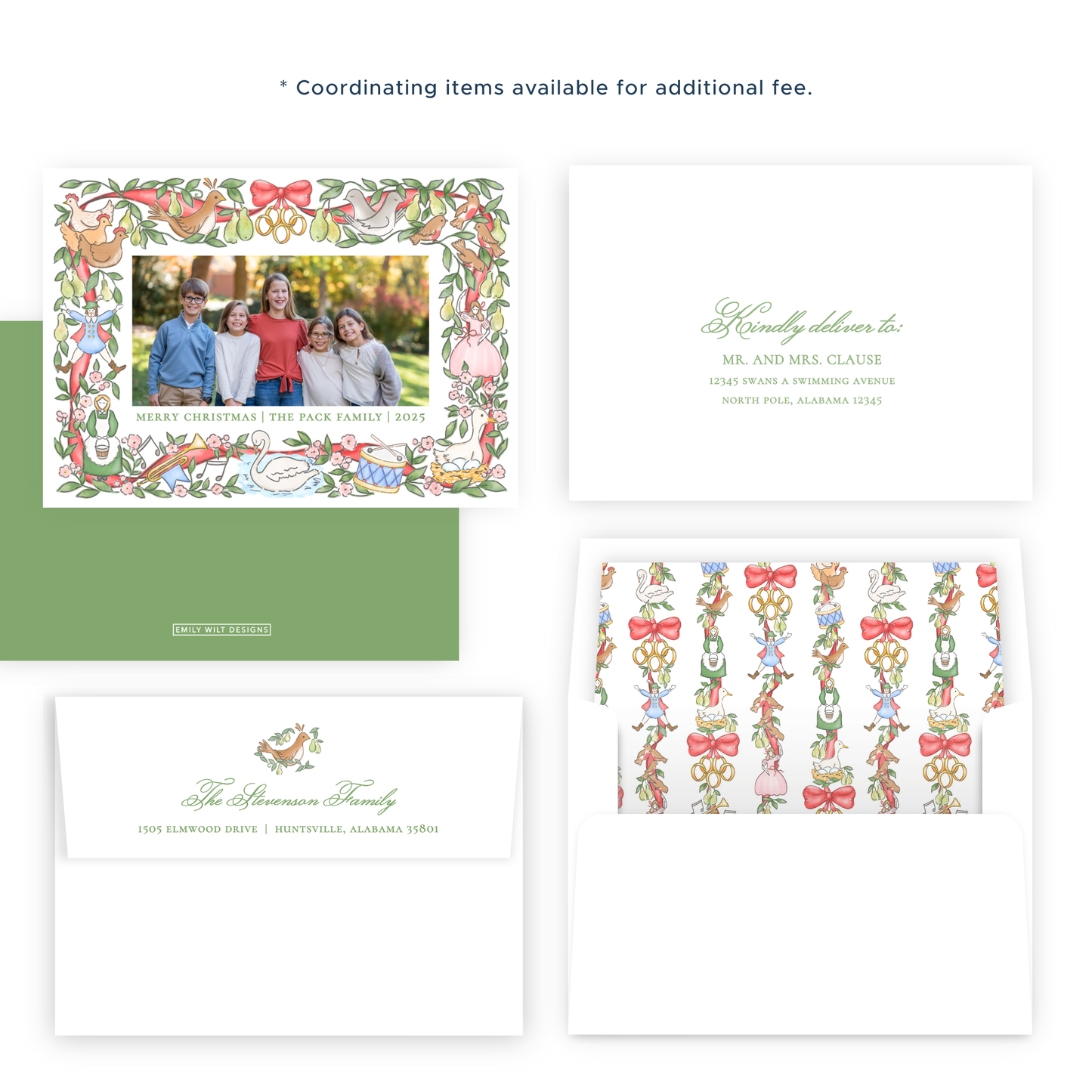 Christmas Photo Card - Twelve Days of Christmas Frame - Landscape