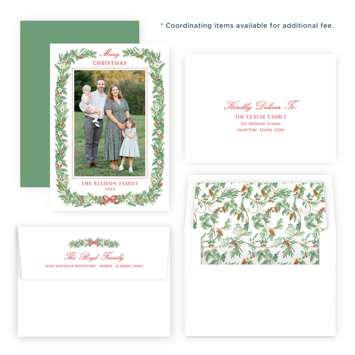Christmas Photo Card - Magnolia Pines - Portrait