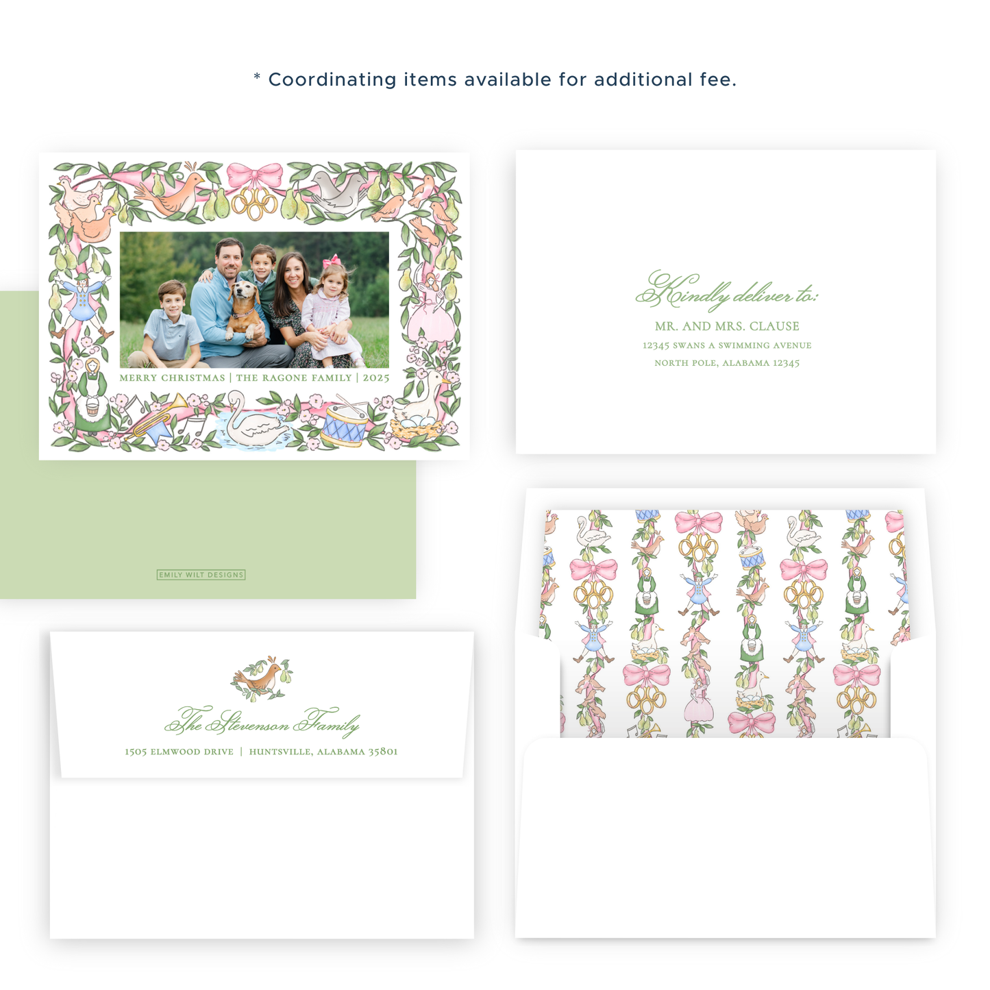 Christmas Photo Card - Twelve Days of Christmas Frame (Pastel) - Landscape