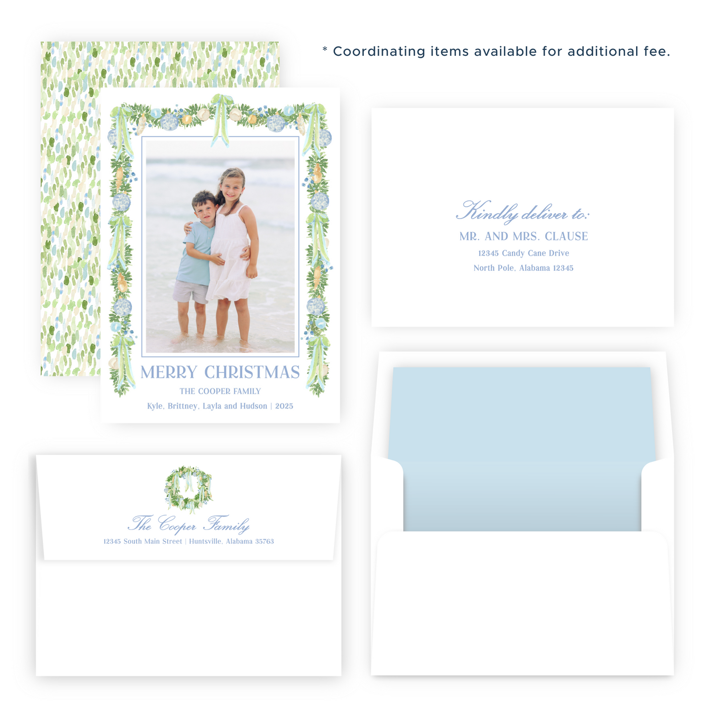 Christmas Photo Card - Luxe Noel Garland - Portrait