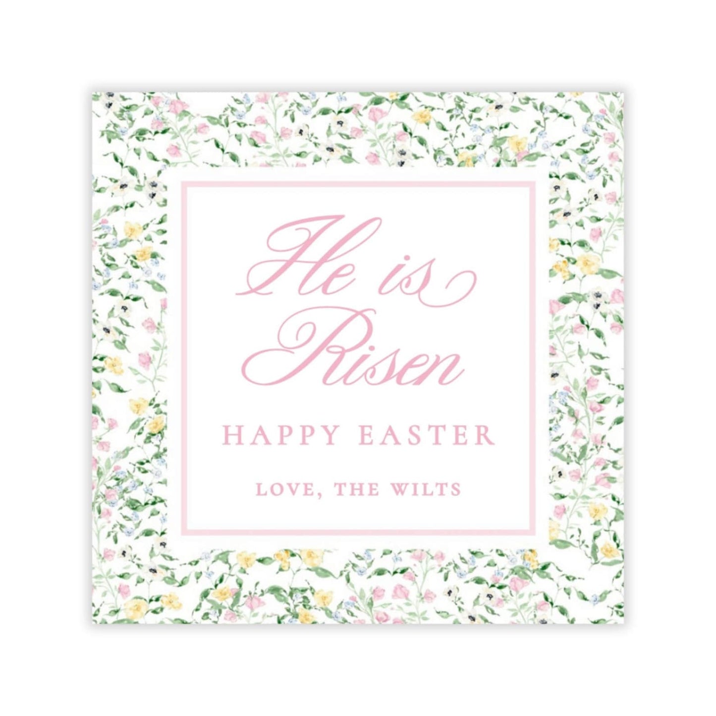 Floral He is Risen Easter Gift Tags
