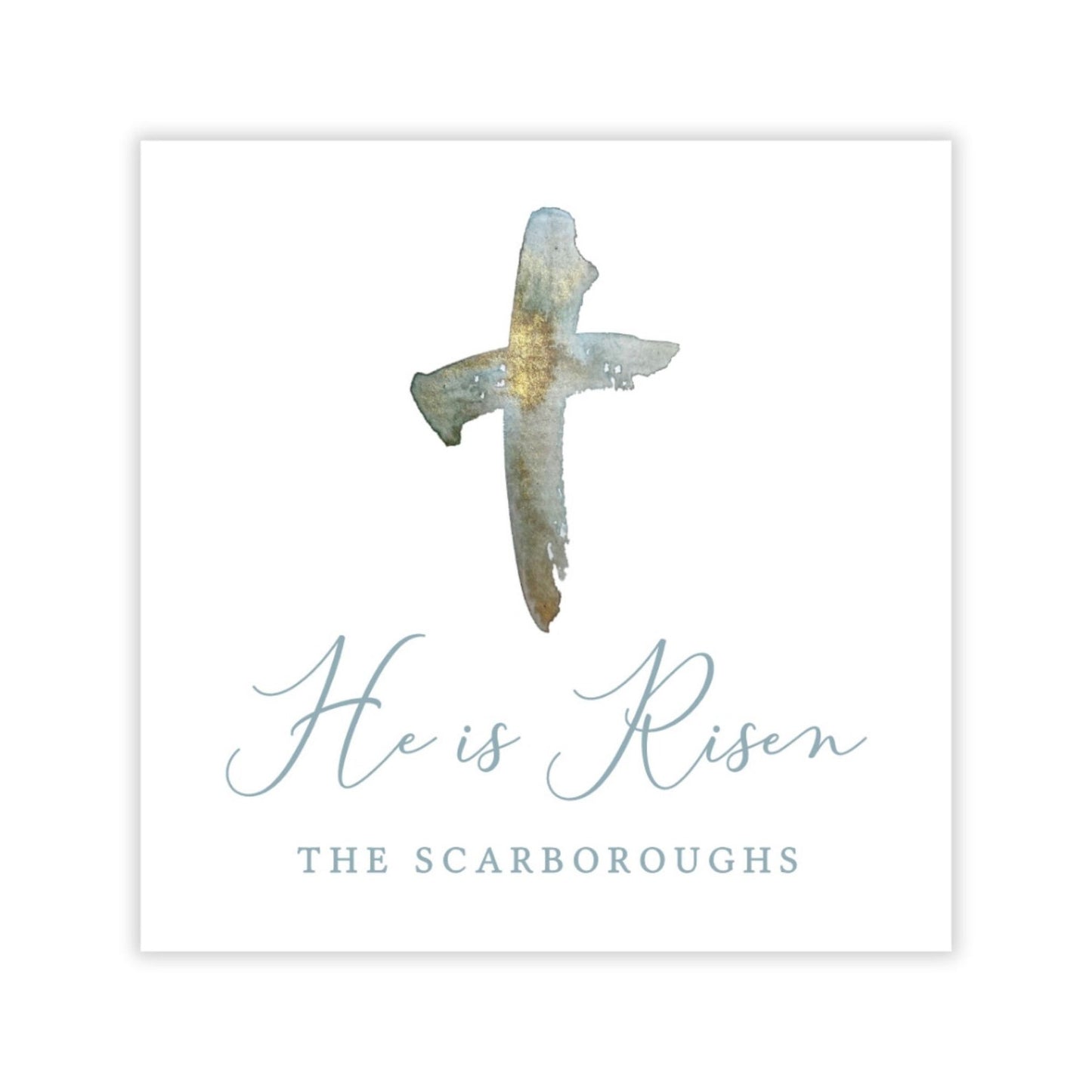 He is Risen Cross Easter Gift Tags