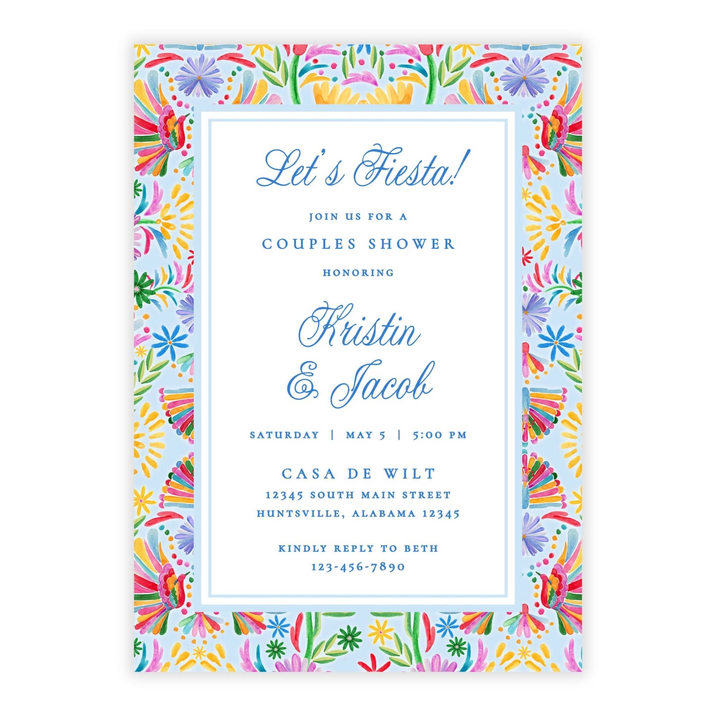 Otomi Fiesta Couples Shower Invitations