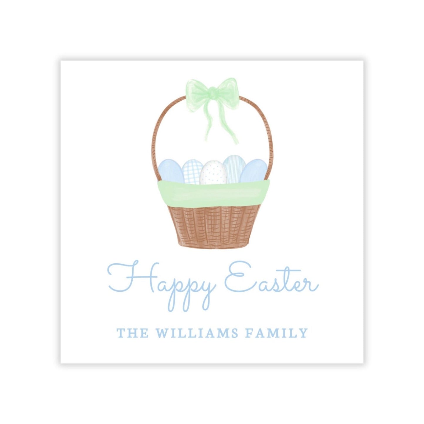 Easter Basket Gift Tags for Kids (Blue)