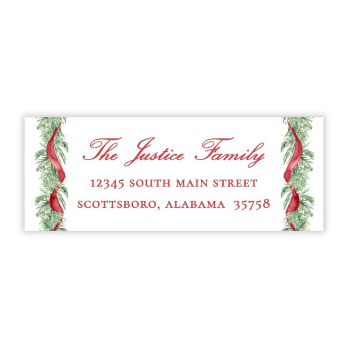 Christmas Address Labels - Traditional Glam (Garland)