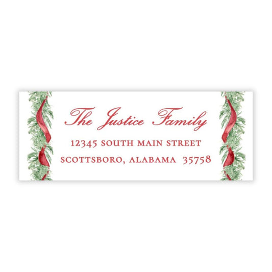 Christmas Address Labels - Traditional Glam (Garland)