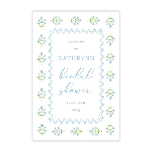 Coastal Elegance Bridal Shower Welcome Sign PDF File