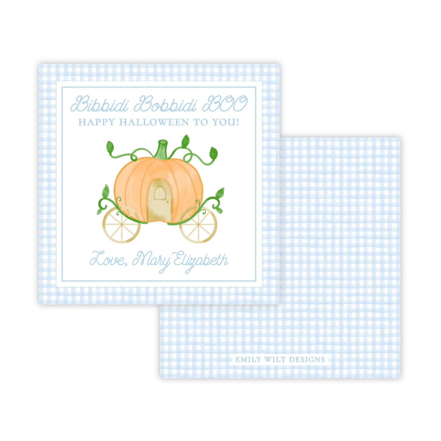 Kids Halloween Tags or Stickers - Bibbidi Bobbidi BOO