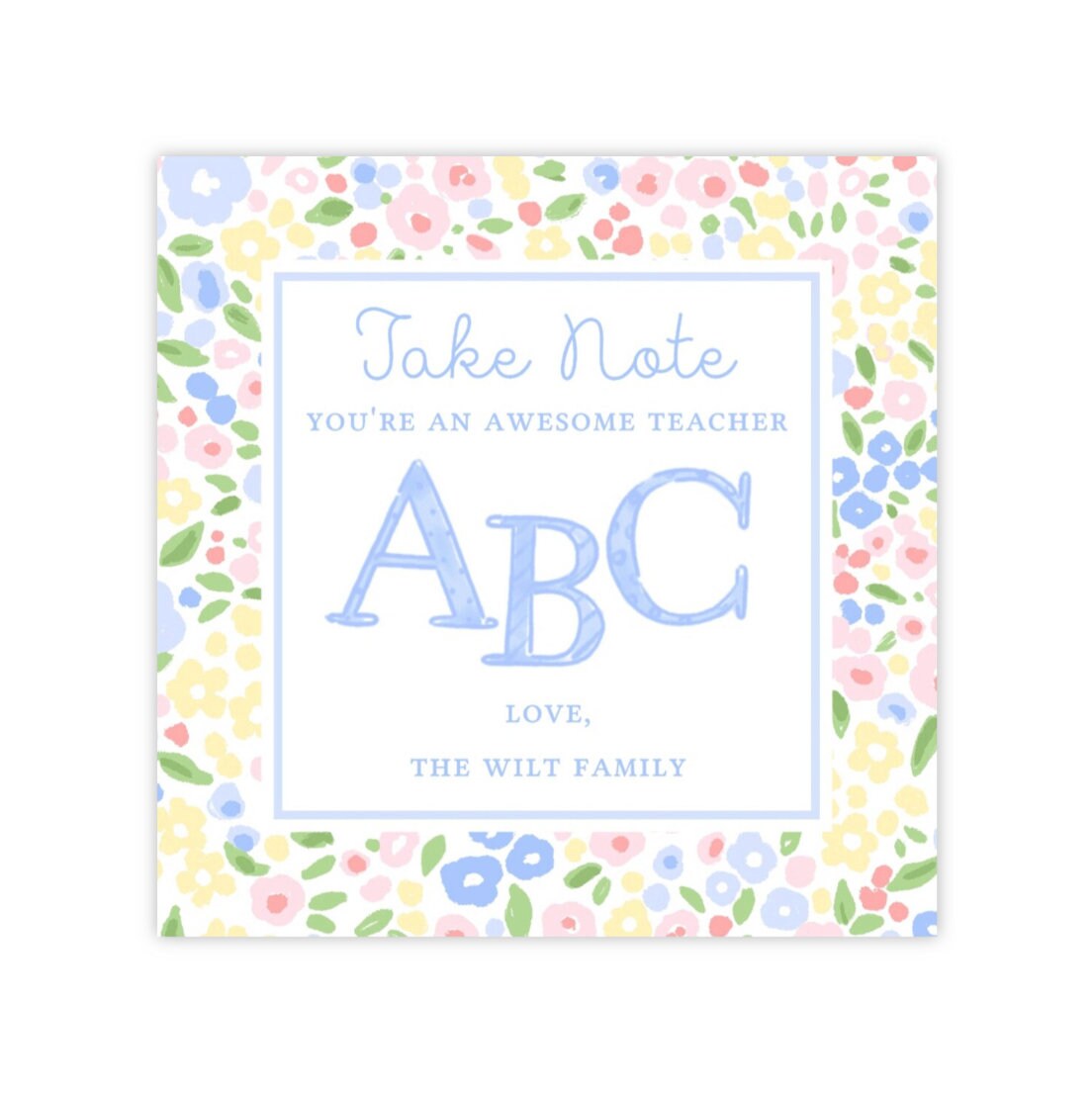 PRINTABLE Teacher Appreciation Gift Tag