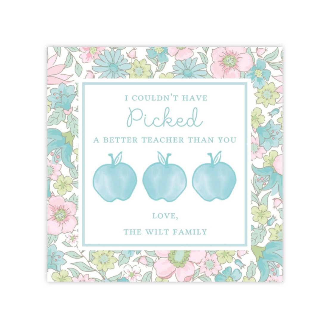 PRINTABLE Teacher Appreciation Gift Tag
