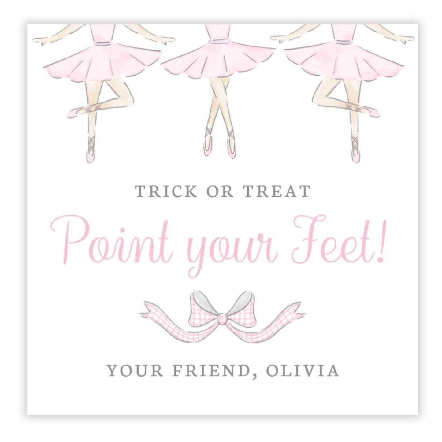 Kids Halloween Tags or Stickers - Ballet