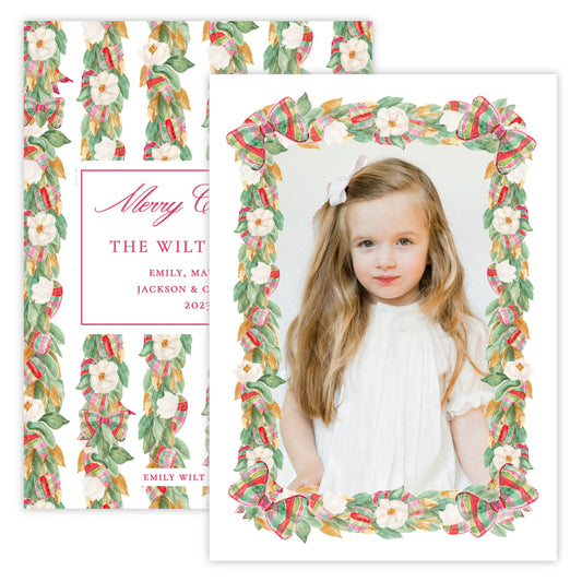 Christmas Photo Card - Southern Tidings, Full Photo (Portrait)