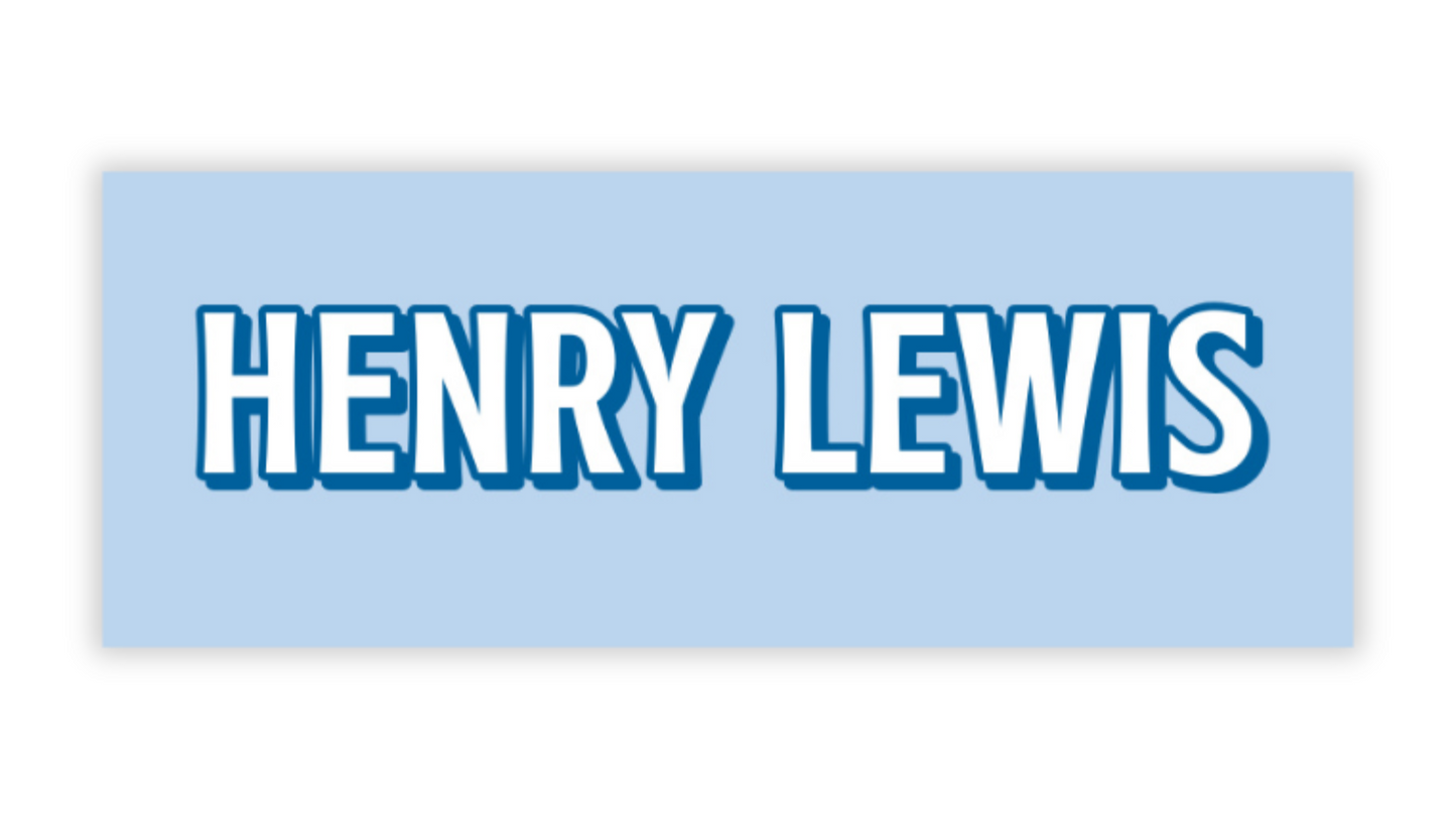 Personalized Water-Resistant Name Labels for School Supplies | 60 Pack (1x2.625") | Bubble Text - Blue