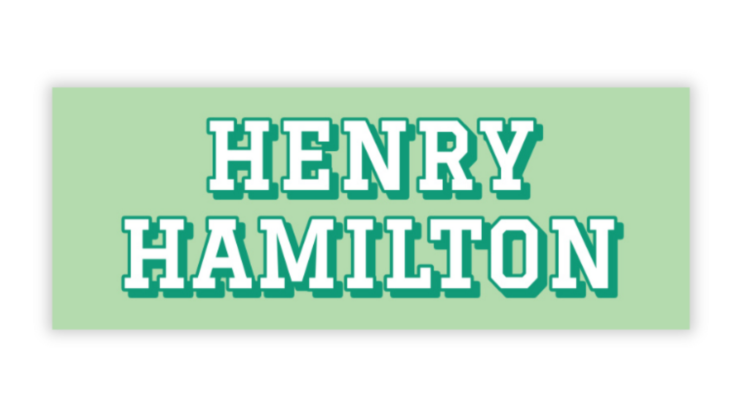 Personalized Water-Resistant Name Labels for School Supplies | 60 Pack (1x2.625") | Varsity - Green