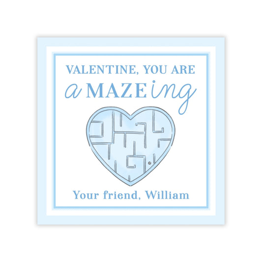 Heart Maze Valentine (Blue)