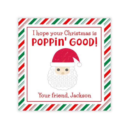Holiday Gift Tags or Stickers for Kids - Pop It