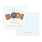 Kids Personalized Halloween Treat Tag - BOO Cookies (Blue)
