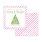 Holiday Gift Tags or Stickers for Kids - Merry and Bright (Pink)