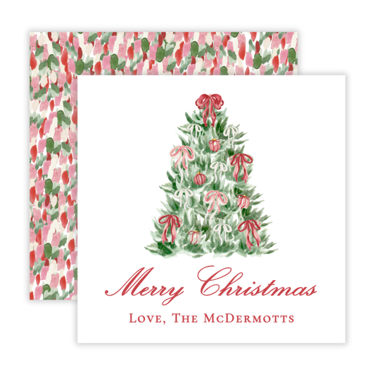 Holiday Gift Tags or Stickers - Tied with a Bow Tree
