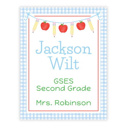 PRINTABLE Binder Cover - Apple Banner (Blue)